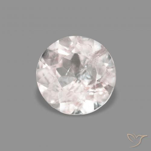 0.40ct Very Light Pink Morganite, Round, VS-SI