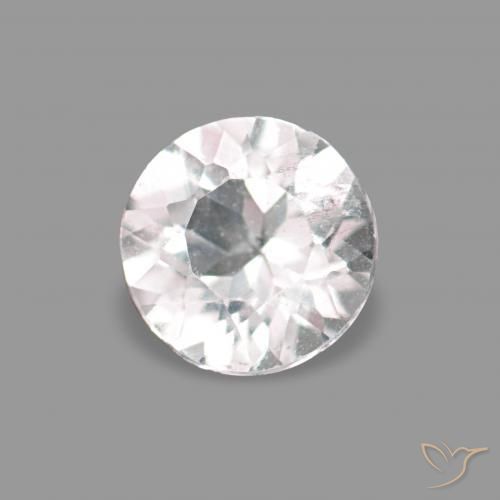 0.13 ct Pink Morganite Stone, Natural Morganite in Round Facet Shape for Sale
