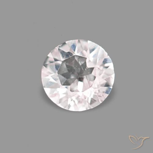 0.12 ct Pink Morganite Stone, Natural Morganite in Round Facet Shape for Sale