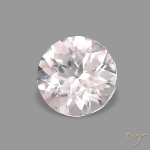 0.18 ct Pink Morganite Stone, Natural Morganite in Round Facet Shape for Sale