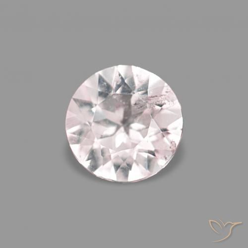 0.24 ct Pink Morganite Stone, Natural Morganite in Round Facet Shape for Sale