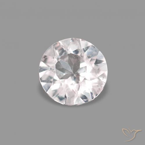 0.22 ct Pink Morganite Stone, Natural Morganite in Round Facet Shape for Sale