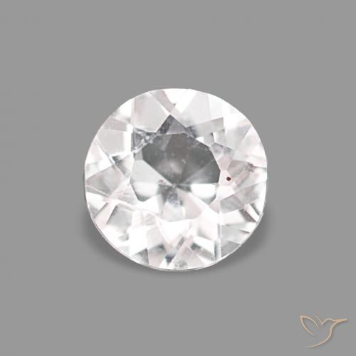 0.28ct Very Light Pink Morganite, Round, VVS-VS