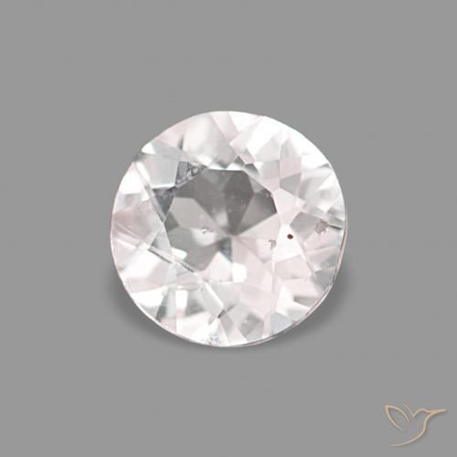 0.28 ct Pink Morganite Stone, Natural Morganite in Round Facet Shape for Sale