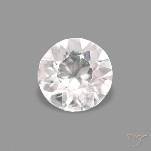 0.20ct Very Light Pink Morganite, Round, VVS