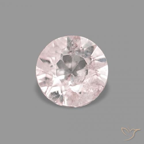 0.29ct Flamingo Pink Morganite, Round, VS-SI