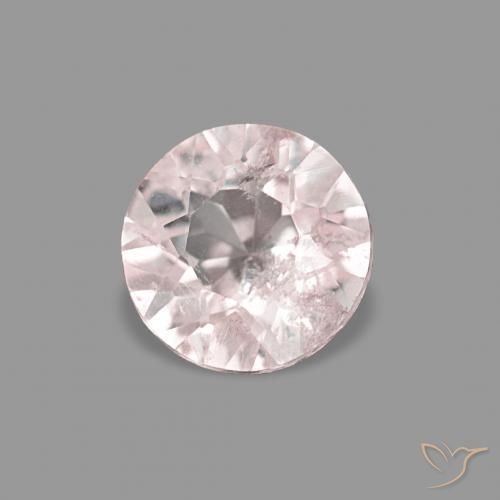 0.29 ct Pink Morganite Stone, Natural Morganite in Round Facet Shape for Sale