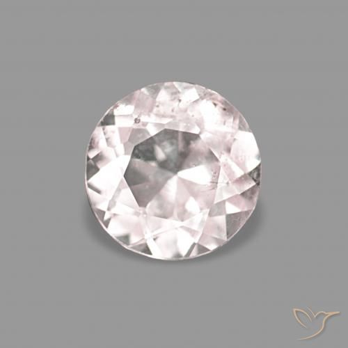 0.25ct Very Light Pink Morganite, Round, VS-SI