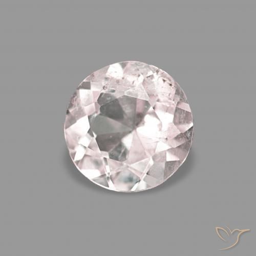 0.25 ct Pink Morganite Stone, Natural Morganite in Round Facet Shape for Sale