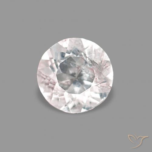 0.21ct Very Light Pink Morganite, Round, VS-SI