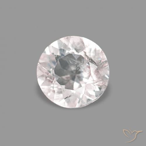 0.21 ct Pink Morganite Stone, Natural Morganite in Round Facet Shape for Sale