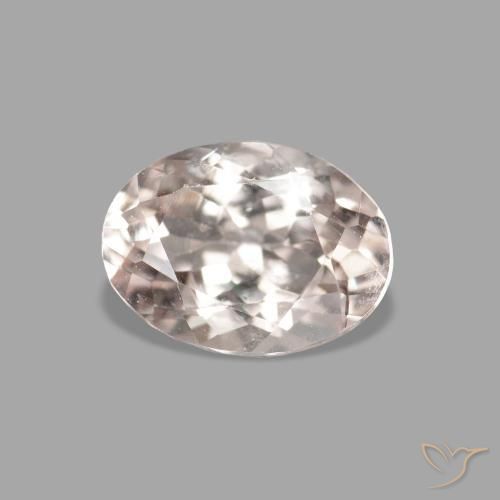 0.75 ct Pink Morganite Stone, Natural Morganite in Oval Facet Shape for Sale