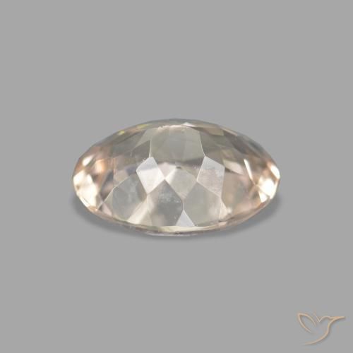 Morganite Gemstone in 7.1 x 5.2 mm Size for Sale, Morganite Stone in Very Light Pink Color
