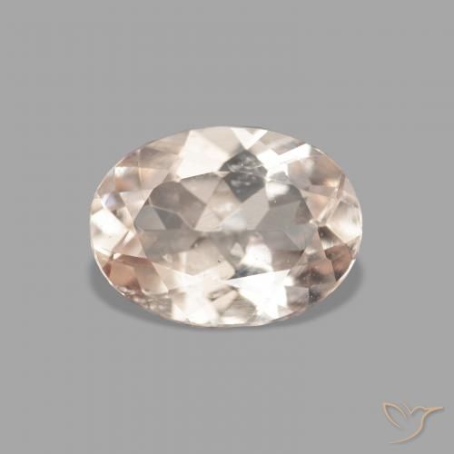 0.96ct Natural Very Light Pink Morganite, Oval, VVS-VS