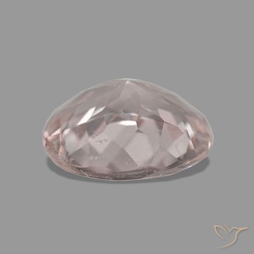 Morganite Gemstone in 8.1 x 6.6 mm Size for Sale, Morganite Stone in Medium Light-Pink Color