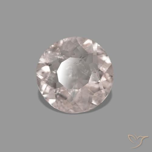 0.41 ct Pink Morganite Gemstone, Morganite Gem in Round Facet Shape for Sale.