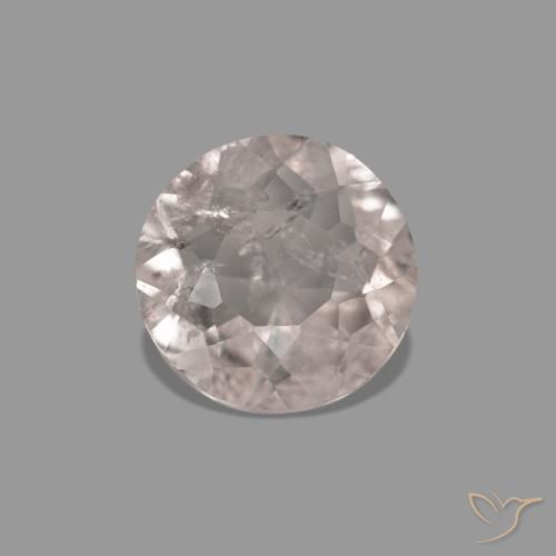 0.41 ct Pink Morganite Stone, Natural Morganite in Round Facet Shape for Sale
