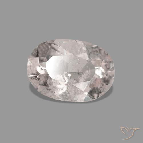 0.56 ct Pink Morganite Stone, Natural Morganite in Oval Facet Shape for Sale