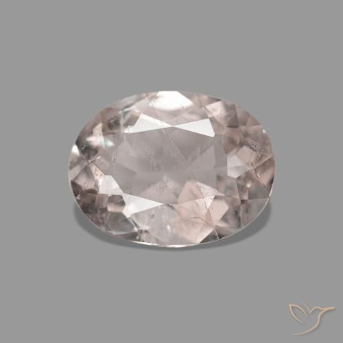 0.70 ct Pink Morganite Gemstone, Morganite Gem in Oval Facet Shape for Sale.