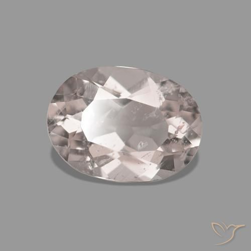 0.36 ct Pink Morganite Stone, Natural Morganite in Oval Facet Shape for Sale