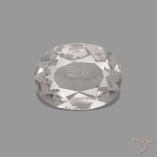 0.37 ct Pink Morganite Gemstone, Morganite Gem in Oval Facet Shape for Sale.