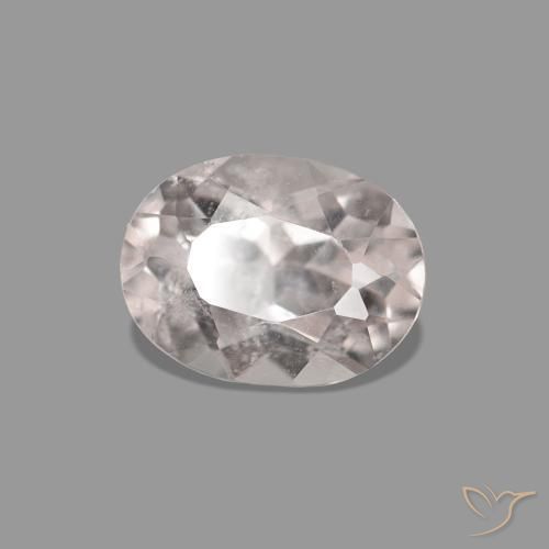 0.54 ct Pink Morganite Stone, Natural Morganite in Oval Facet Shape for Sale