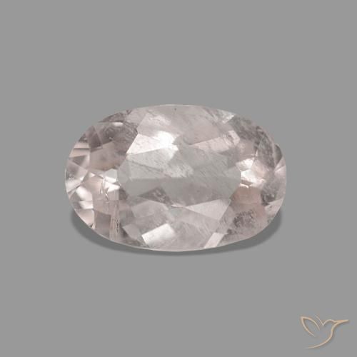 0.66 ct Pink Morganite Gemstone, Morganite Gem in Oval Facet Shape for Sale.