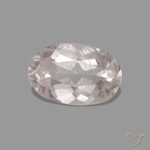 0.66 ct Pink Morganite Stone, Natural Morganite in Oval Facet Shape for Sale
