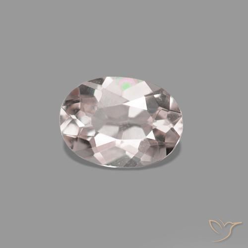 0.33 ct Pink Morganite Stone, Natural Morganite in Oval Facet Shape for Sale