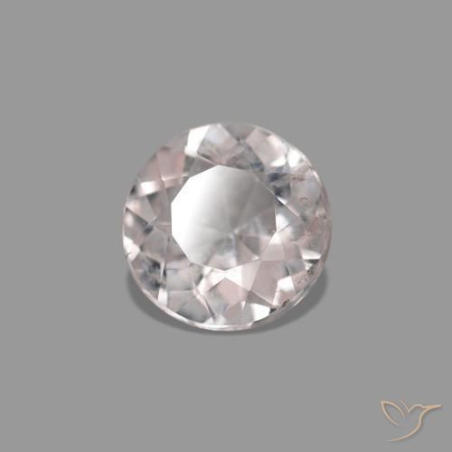 0.45 ct Pink Morganite Stone, Natural Morganite in Round Facet Shape for Sale