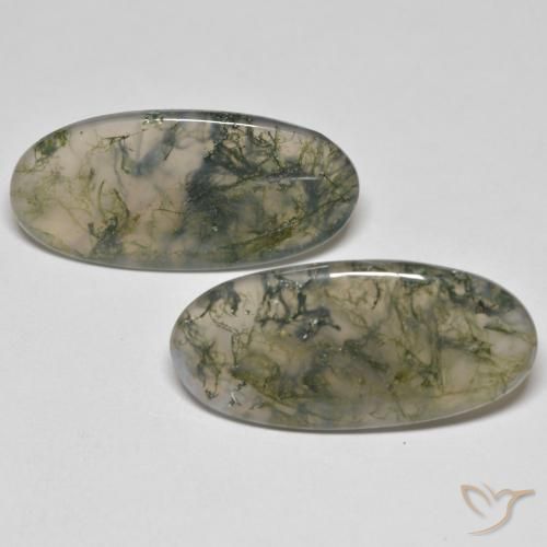 26.37ctw Natural Multicolor Moss Agate, Oval, Transparent