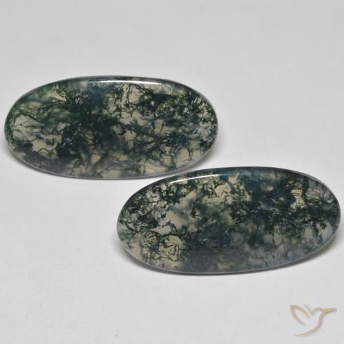 25.55ctw Natural Multicolor Moss Agate, Oval, Transparent