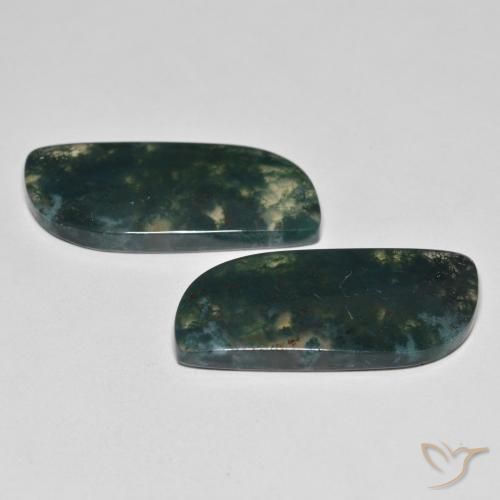 Moss Agate Gemstones in 27.9 x 13 mm Size for Sale, Moss Agate Stones in Multicolor Color