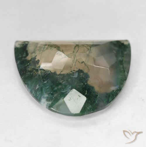 Moss Agate Gemstone in 23.3 x 20.8 mm Size for Sale, Moss Agate Stone in Multicolor Color