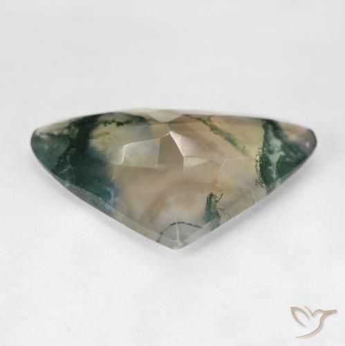 Moss Agate Gemstone in 31.4 x 25.5 mm Size for Sale, Moss Agate Stone in Multicolor Color