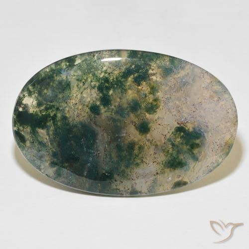 52.44ct Natural Multicolor Moss Agate, Oval, Translucent