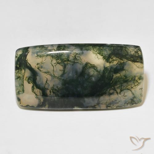 49.99ct Natural Multicolor Moss Agate, Cushion, Translucent