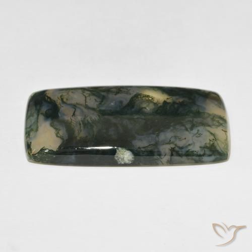 Moss Agate Gemstone in 40.8 x 21.3 mm Size for Sale, Moss Agate Stone in Multicolor Color
