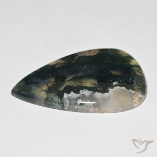 Moss Agate Gemstone in 53.6 x 36.1 mm Size for Sale, Moss Agate Stone in Multicolor Color