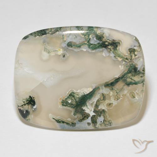 82.54ct Natural Multicolor Moss Agate, Cushion, Translucent