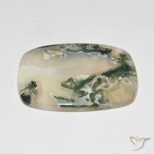 Moss Agate Gemstone in 46 x 36.7 mm Size for Sale, Moss Agate Stone in Multicolor Color