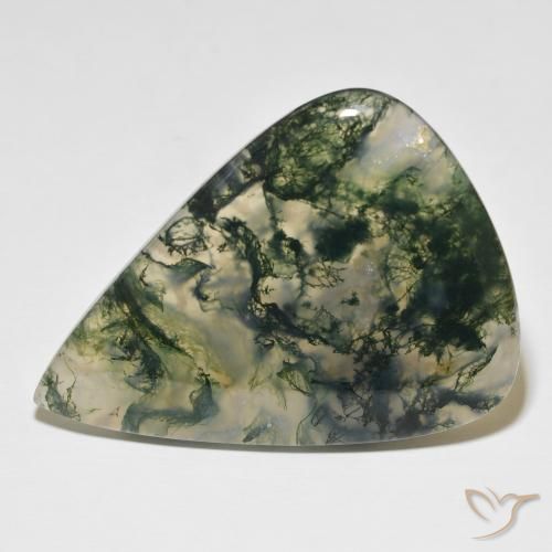 76.96ct Natural Multicolor Moss Agate, Pear Shape, Translucent