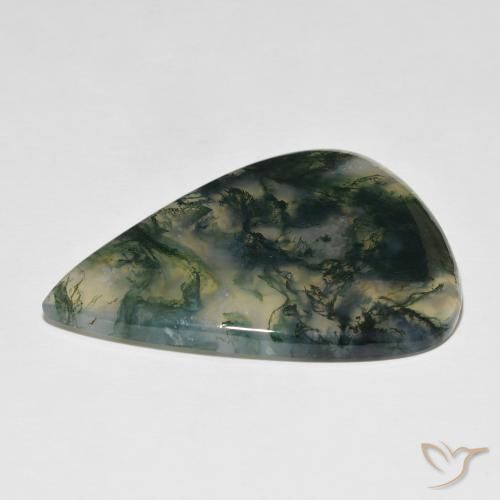 Moss Agate Gemstone in 51.3 x 37.9 mm Size for Sale, Moss Agate Stone in Multicolor Color