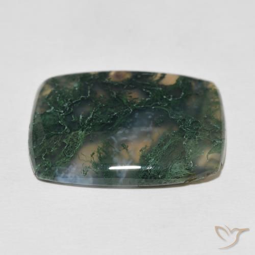 Moss Agate Gemstone in 27.3 x 23.1 mm Size for Sale, Moss Agate Stone in Multicolor Color