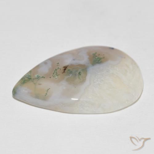 Moss Agate Gemstone in 32.5 x 22.8 mm Size for Sale, Moss Agate Stone in Multicolor Color