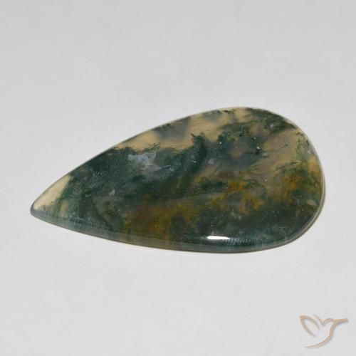 Moss Agate Gemstone in 53.6 x 38.1 mm Size for Sale, Moss Agate Stone in Multicolor Color