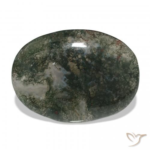 37.71ct Multicolor Moss Agate, Oval, Translucent