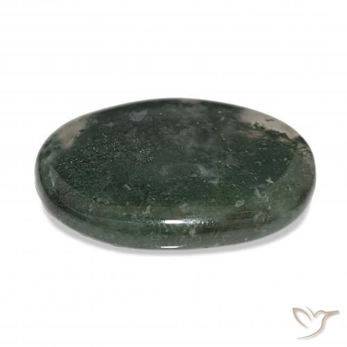 Moss Agate Gemstone in 34.5 x 24.3 mm Size for Sale, Moss Agate Stone in Multicolor Color