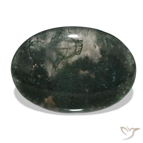 58.50ct Multicolor Moss Agate, Oval, Translucent