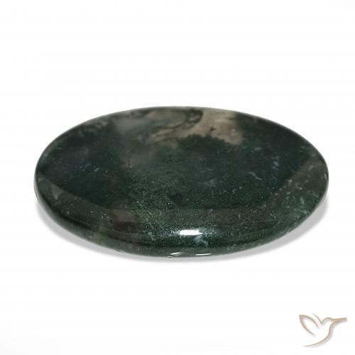 Moss Agate Gemstone in 37.8 x 27.5 mm Size for Sale, Moss Agate Stone in Multicolor Color